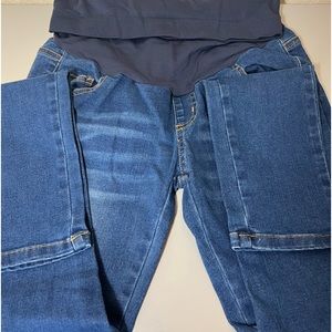 Women's Comfortable Maternity Jeans Super Stretch Skinny Jeans